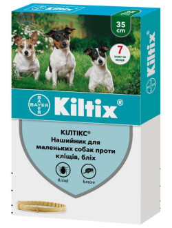 Нашийник Кілтікс 35 см Kiltix від бліх і кліщів для дрібних порід собак