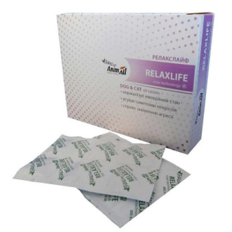 Релакслайф AnimAll VetLine FitoLine таблетки для лікування нервових розладів у собак і кішок, 60 таблеток
