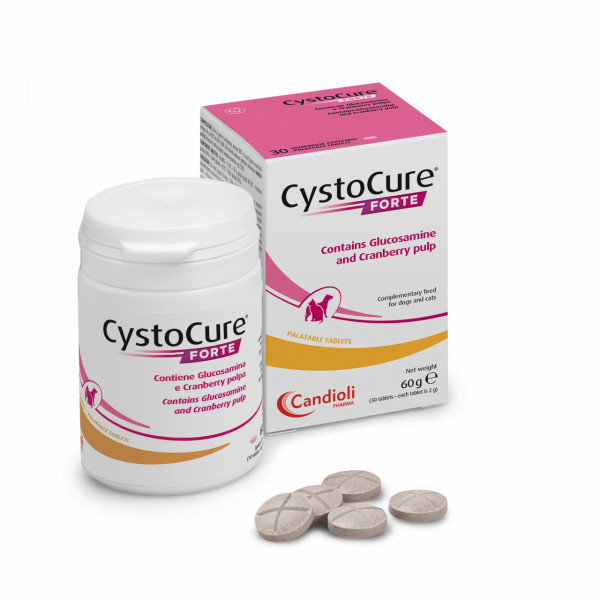 Цистокур Форте Candioli CystoCure Forte для сечостатевої системи собак і кішок, 30 таблеток по 2 гр (PАE4497)