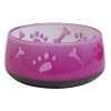 Миска CROCI Doggy, пластик, напівпрозора, прогумоване дно, фіолетова, 0,3л, 10см