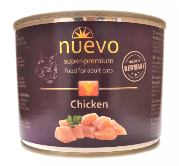NUEVO ADULT Chicken влажный корм для кошек с курицей, 200 гр