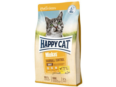 Happy Cat Adult Minkas Hairball Control сухий корм для виведення шерсті зі шлунково-кишкового тракту котів, 4 кг (70417)