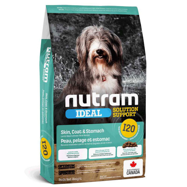 Нутрам I20 Nutram Ideal SS Skin, Coat &amp; Stomach сухий корм для собак із чутливим травленням, 20 кг (I20_(20kg)