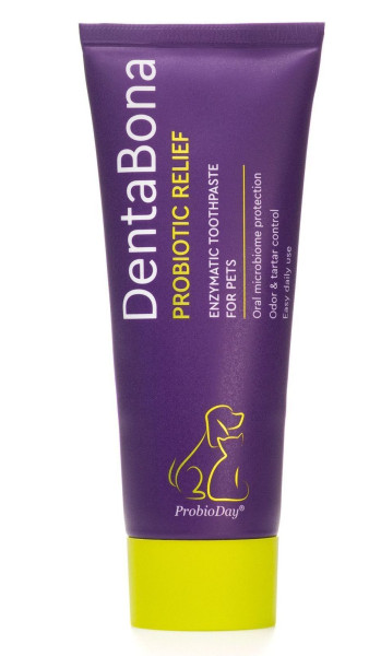 ДентаБона DentaBona ProbioDay ензимна зубна паста з пробіотиками для собак, котів, кроликів та гризунів, 90 гр