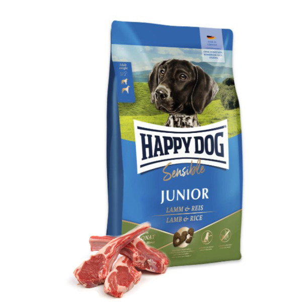 Happy Dog Sensible Junior Lamb &amp; Rice сухий корм з ягням і рисом для цуценят від 7 до 18 місяців, 10 кг (61013)