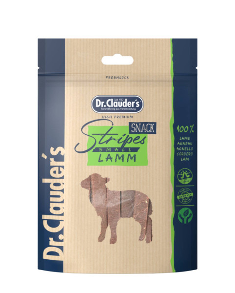 Заохочувальні тренувальні ласощі Dr.Clauder's Stripes Snack Lamb Small стрипси з ягняти для собак, 80 гр