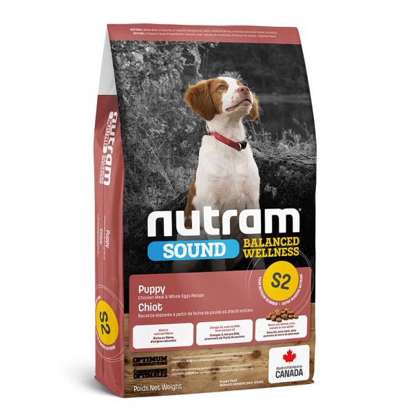 Нутрам Nutram S2 Sound Balanced Wellness Puppy сухий корм холістик з куркою та яйцями для цуценят, 20 кг (S2_(20kg)
