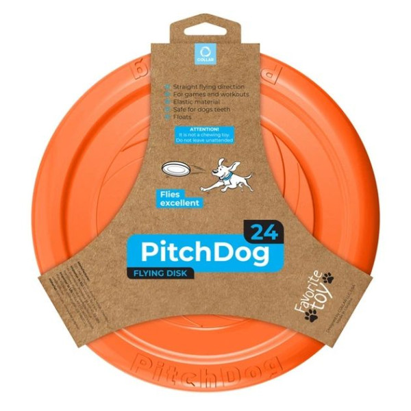 Пітч Дог Collar PitchDog ігрова тарілка для апортування собак, діаметр 24 см, колір помаранчевий