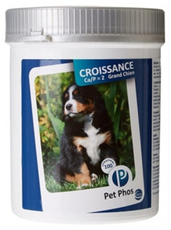 Ceva Pet Phos Croissance Ca/P=2 Special Grand Chien вітамінна добавка для великих цуценят, годуючих та вагітних сук, 100 таблеток