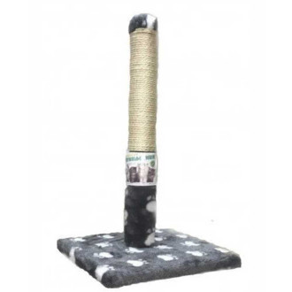 Драпак - стовпчик "Пухнастики" 30/50 см на підставці з лапками (джут), колір сірий (С-5)