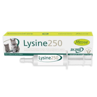 Лізин Mervue Lysine 100, паста для підтримання імунітету в разі вірусних захворювань у котів, 30 мл (0210202304)