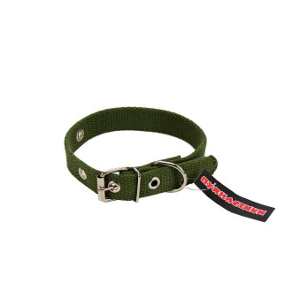 Нашийник  брезентовий   "Пухнастики", зелений  20 мм/38см
