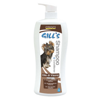 Шампунь-кондиціонер Гілс Gill`s Olio di Visione з норковою олією для блискучої шерсті собак, 1 л (C3052128)
