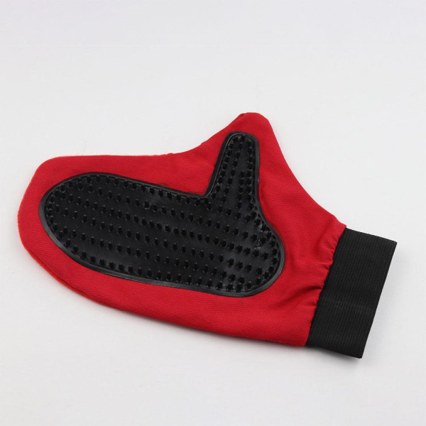 Рукавиця гумова для вичісування шерсті"Пухнастики" 16,5*23 см