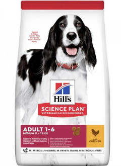 Хілс Hill's SP Canine Adult Medium Breed Chicken сухий корм з куркою для собак вагою 11-25 кг від 1 до 6 років, 6 кг
