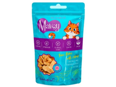 Мавсі Mavsy-Tuna flakes with Catnip пластівці з тунцем і котячою м'ятою - ласощі для котів, 50 гр (LSCJ25)