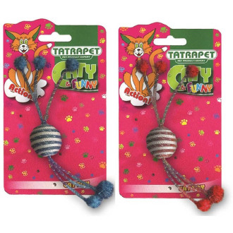 Іграшка для котів TETRAPET Caty funny, м'ячик із шпагату, 4*20 см