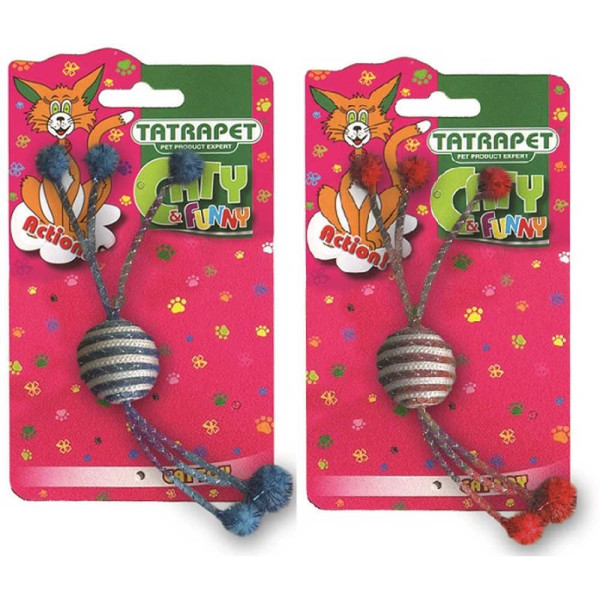 Іграшка для котів TETRAPET Caty funny, м'ячик із шпагату, 4*20 см