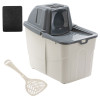 Туалет-бокс BUXO CLOSE GREY MPS 58*39*56h см з фільтром і лопаткою для котів, колір сірий (S07120102)