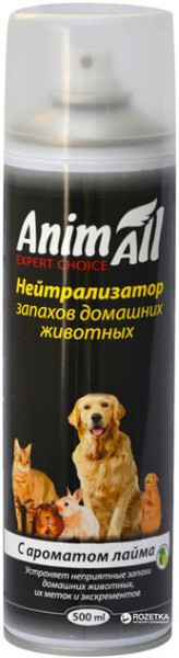 Анімалл Аромат Лайма AnimAll Expert Choice нейтралізатор запаху домашніх тварин, 500 мл
