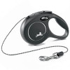 Повідець рулетка Flexi New Classic S для собак вагою до 12 кг, трос 8 метрів, колір чорний