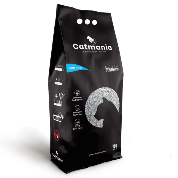 Бентонітовий наповнювач  CATMANIA з карбоновим ефектом,  10л
