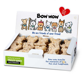 Ласощі  для собак "Bow wow" натуральні кісточки з ялович.рубця та клюкви  box
