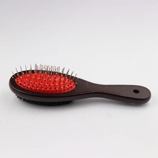 Щітка двостороння дерев'яна,з напиленням "Пухнастики" 7*23,5см