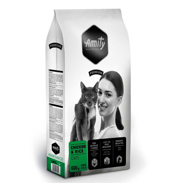 Аміті Amity Cat Adult Chicken &amp; Rice сухий корм із куркою та рисом для дорослих котів, 600 гр
