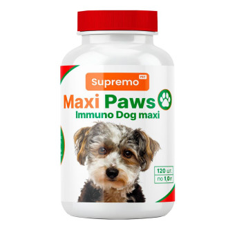 Вітаміни MAXI PAWS імуновіт  для собак, 120 табл.*1 гр