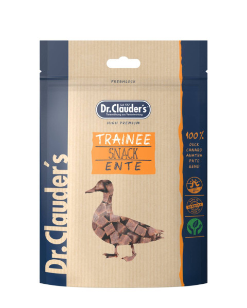 Заохочувальні тренувальні ласощі Dr.Clauder's Trainee Snack Duck кубики з м'яса качки для собак, 80 гр