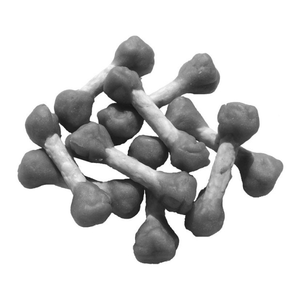 Гантельки з м'ясом курки на пресованій кістці з сиром'ятної шкіри, 200 г, 50 шт/ящ.