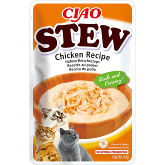 Пауч INABA "CIAO Stew" для котів, з тушкованою куркою 40 гр