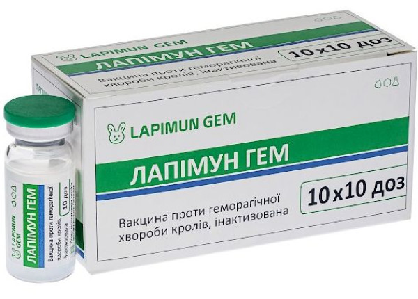 Лапімун Гем інактивована вакцина проти геморагічної хвороби кроликів, 10 доз