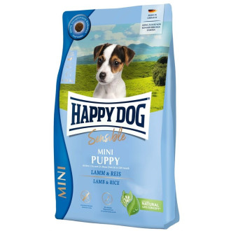 Happy Dog Sensible Mini Puppy Lamb & Rice сухий корм з ягням і рисом для цуценят малих порід від 1 до 12 місяців, 800 гр (61252)