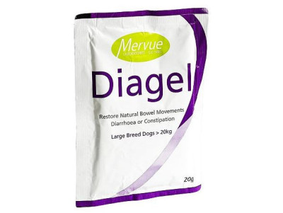 Діагель Mervue Diagel для відновлення природних випорожнень у собак вагою понад 20 кг, 20 гр, 1 пакетик (2102305-1)