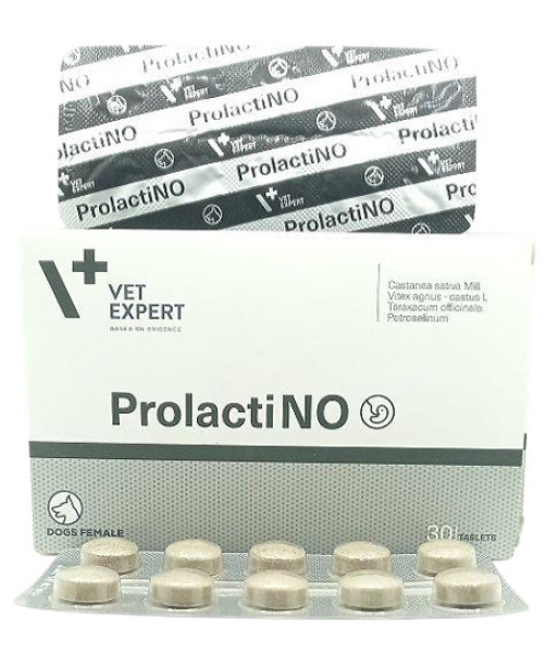 Пролактино Рrolactino Vetexpert для сук до 15 кг з симптомами помилкової вагітності, 30 таблеток