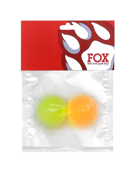 Набір іграшок ТМ &quot;FOX&quot; &quot;М'ячі з шипами&quot; жовтий+зелений, 4 см (з запахом ванілі)