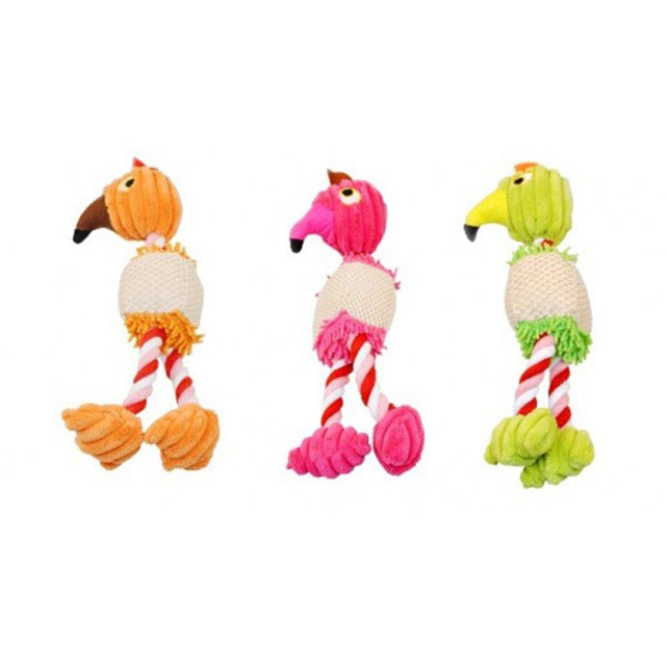 Іграшка для собак TETRAPET Expert, плюшеві птахи на канаті (гріф), 28 см