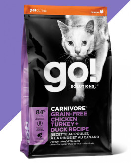 Гоу! Go! Solutions Carnivore Fit+Free Grain Free Chicken, Turkey, Duck Recipe сухий беззерновий корм для котів з куркою, індичкою та качкою, 7,3 кг (FG00042)