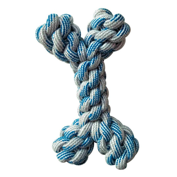 Іграшка для соб. CROCI PASTEL Кісточка, канат бавовняний, блакитний, 20см