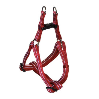 Шлея CROCI SOFT REFLECTIVE, світловідбиваюча, м'який, бордо, нейлон, 50-65x2 см