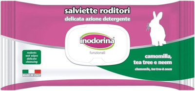 Inodorina Funzionale Roditori вологі серветки для гризунів з ромашкою, чайним деревом і німом, 40 серветок (2300130005)