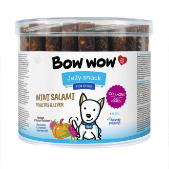 Ласощі  для собак "Bow wow" палички міні-салямі з птицею та печінкою, 12см