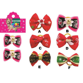 Бантики для собак York3.5-4 cм 2 шт (червоні)