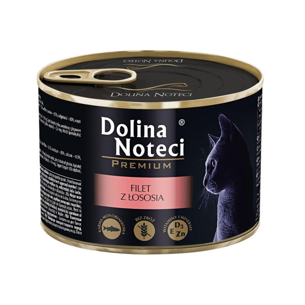 Корм конс.Dolina Noteci Premium для котів з філе лосося,185 гр