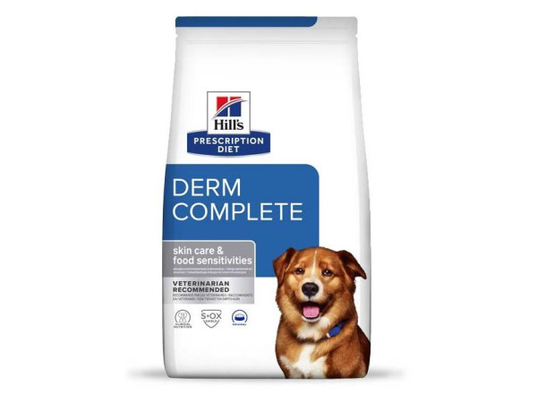 Хілс Hill's PD Canine Derm Complete лікувальний корм для собак при харчовій алергії, атопічному дерматиті, 1,5 кг
