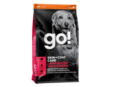 Гоу! Шкіра + Шерсть Go! Solutions Skin + Coat Care Lamb Recipe with Grains for Dogs сухий корм з ягням для собак, 1,6 кг (FG00010)