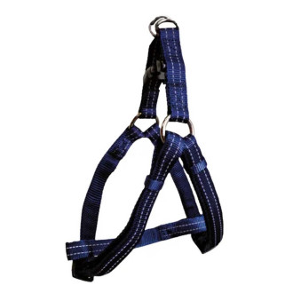 Шлея CROCI SOFT REFLECTIVE, світловідбиваюча, м'який, темно-синій, нейлон, 50-65x2 см