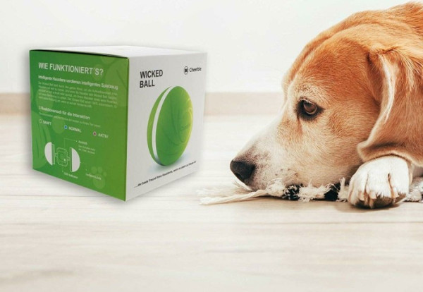 Cheerble Wicked Green Ball інтерактивний зелений м'яч, іграшка для собак і котів (С1802)